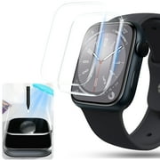 Dteck 2 Pack Tempered Glass Screen Protector for Apple Watch Series 10 42mm, Auto-Dispersion Full Coverage 3D Cover Waterproof Bubble Free HD Clear Film for iWatch Series 10 42mm,Clear